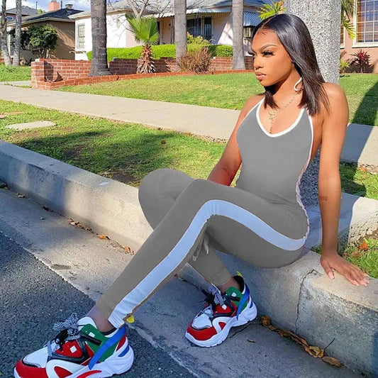 Women's Yoga Sports Jumpsuit – One-Piece Workout Romper