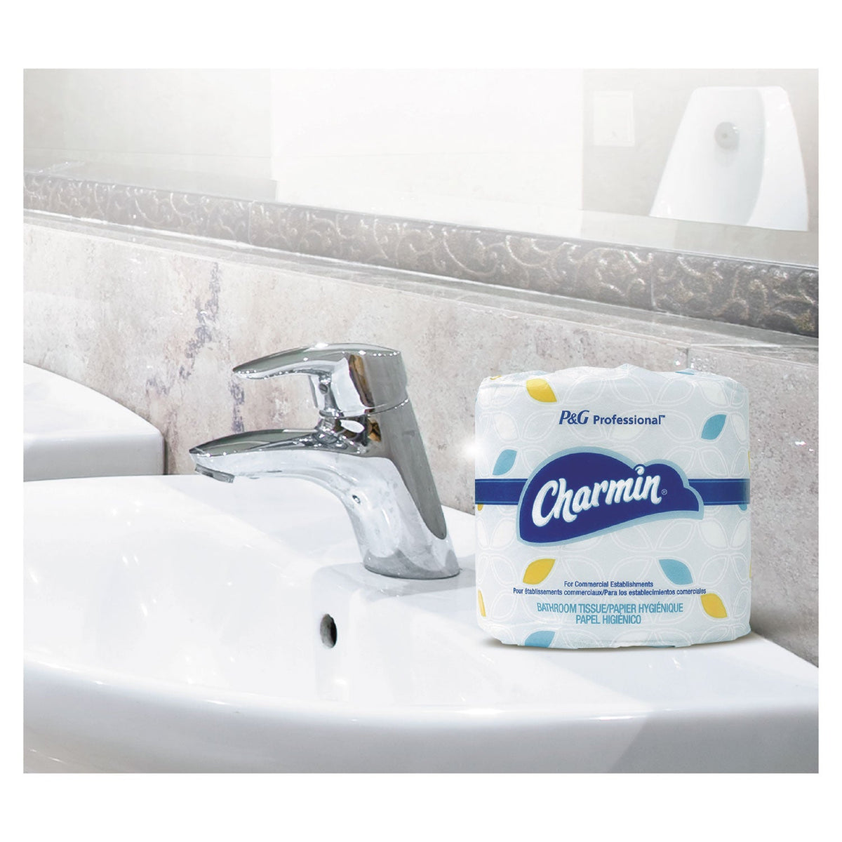 Charmin Commercial Bathroom Tissue, Septic Safe, Individually Wrapped, 2-Ply, White, 450 Sheets/Roll, 75 Rolls/Carton