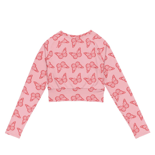 Recycled long-sleeve crop top-LifessentialsLLC.com