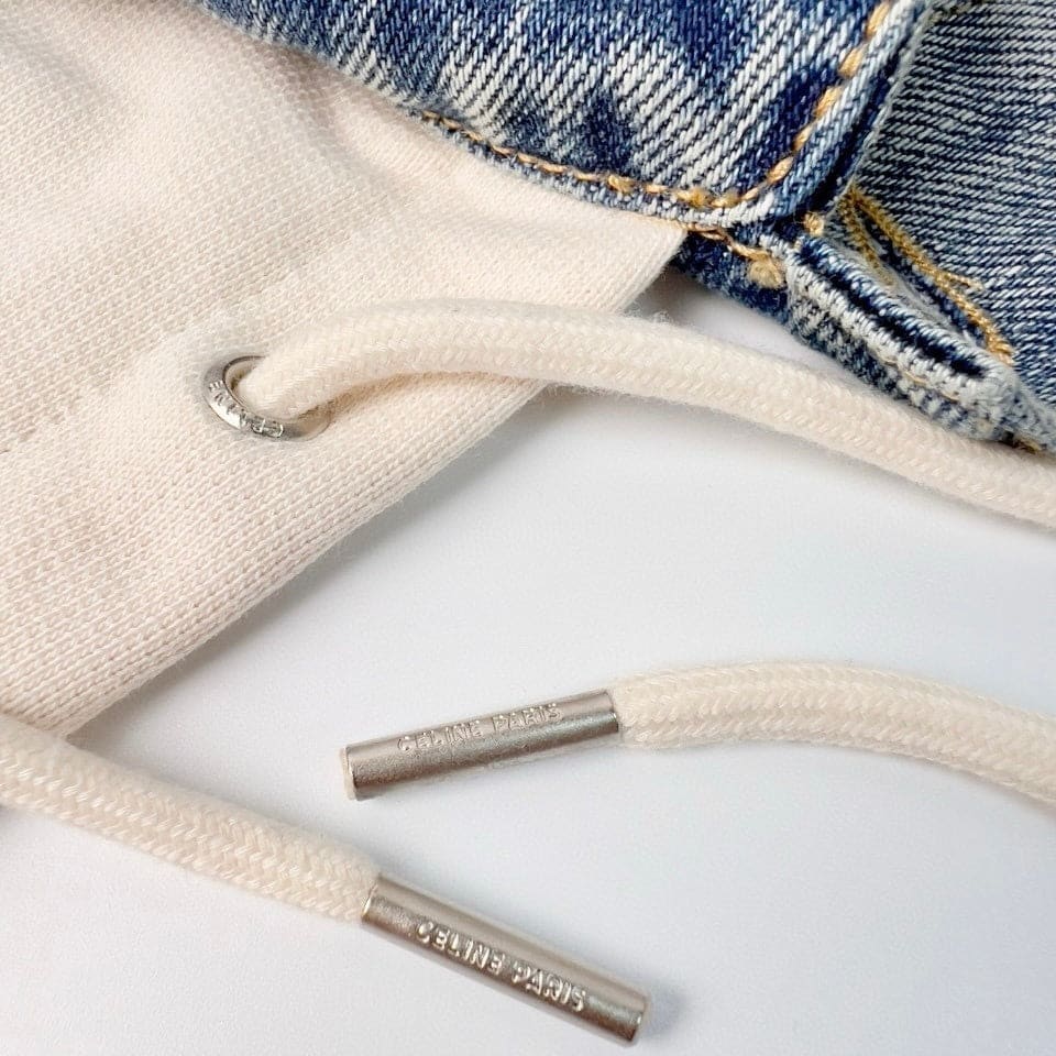 CELINE Washed Grey Denim Jacket – Casual Single-Breasted