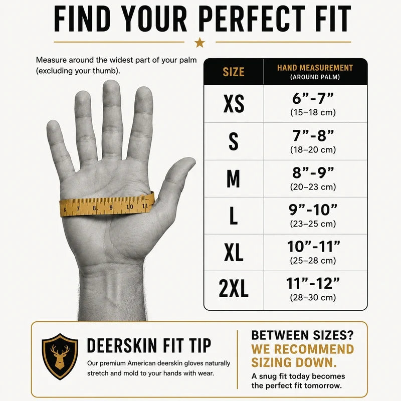Fleece-Lined Deerskin Gloves