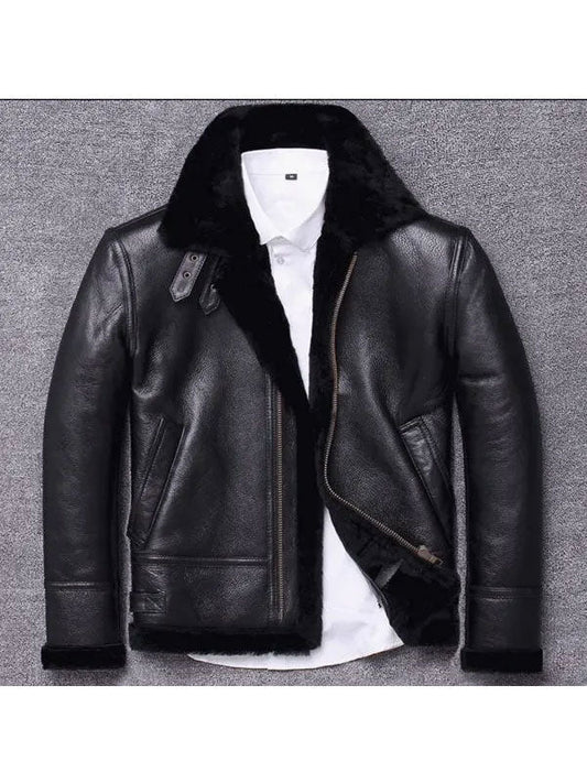Men’s Sheepskin Winter Fur Coat Jacket