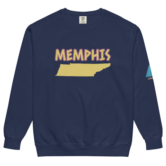 "MEMPHIS" garment-dyed sweatshirt-LifessentialsLLC.com