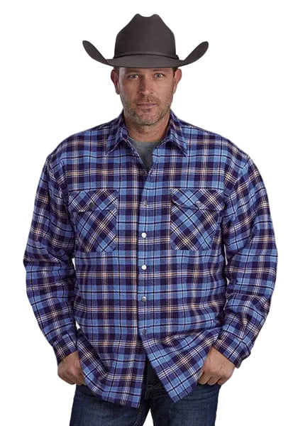 Roper 2205 Flannel (Blue) - Men's Shirt Jacket