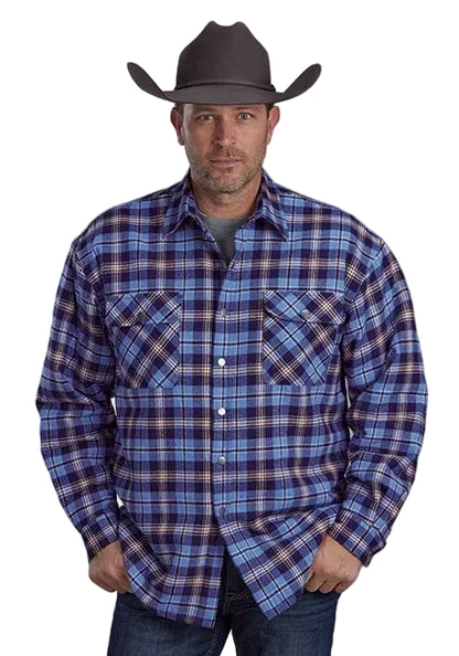 Roper 2205 Flannel (Blue) - Men's Shirt Jacket