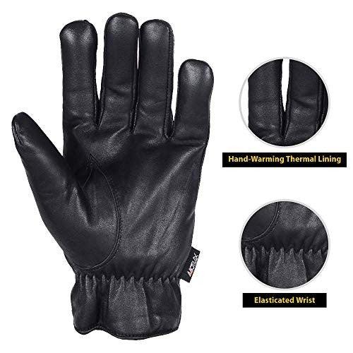 Men's Warm Winter Genuine Leather Driving Gloves