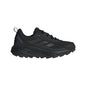 A black Adidas Barley running shoe shown from the side profile against a solid white background.