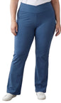 Women's Bootcut Flare Leggings — Pull-On Cotton Stretch with Crossover Waist