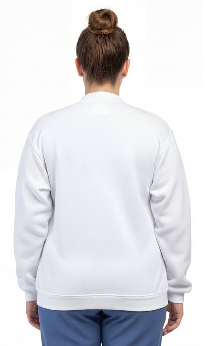 Women's Snap Up Jacket with Stand Collar and Patch Pockets
