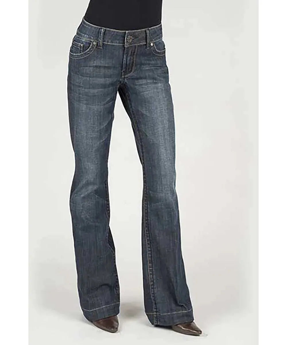 Stetson 214 Stretch Trouser Fit Dark Wash w/ S Pocket- Women's Jeans