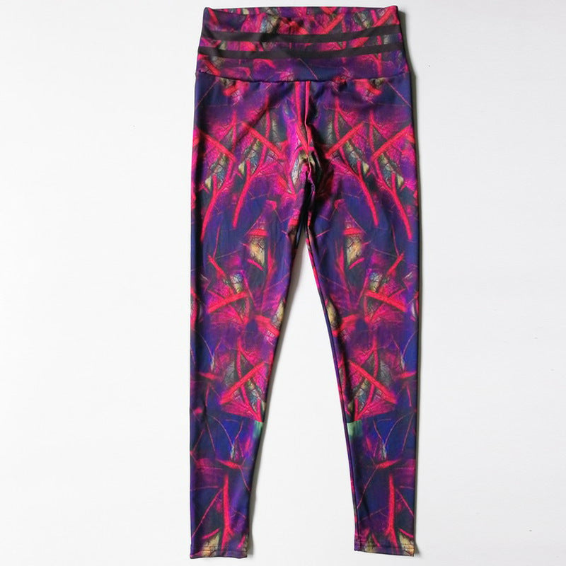 Leaf print fitness yoga pants-LifessentialsLLC.com