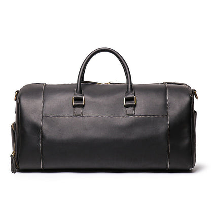 Full Grain Crazy Horse Leather Duffle Bag,  Vintage Handmade Weekender Travel Luggage
