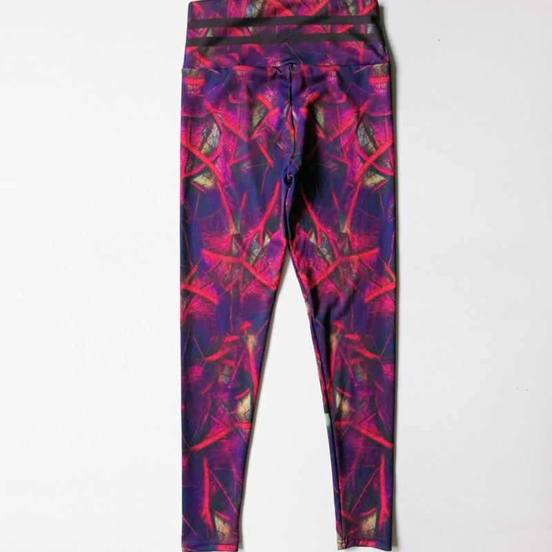 Leaf print fitness yoga pants-LifessentialsLLC.com