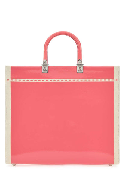 Fendi Women Two-Tone Canvas Medium Sunshine Shopping Bag