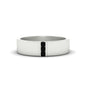 3 Stone Mens Flat Gemstone Band