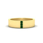 3 Stone Mens Flat Gemstone Band