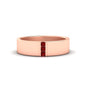 3 Stone Mens Flat Gemstone Band