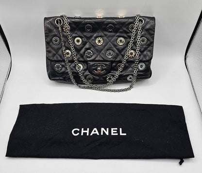 Chanel Star Attitude Flap Bag Grommet Embellished Quilted Leather Large