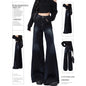 Retro High-end Wide-leg Denim Jeans For Women