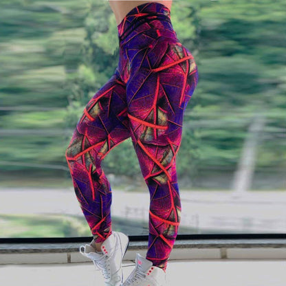 Leaf print fitness yoga pants-LifessentialsLLC.com