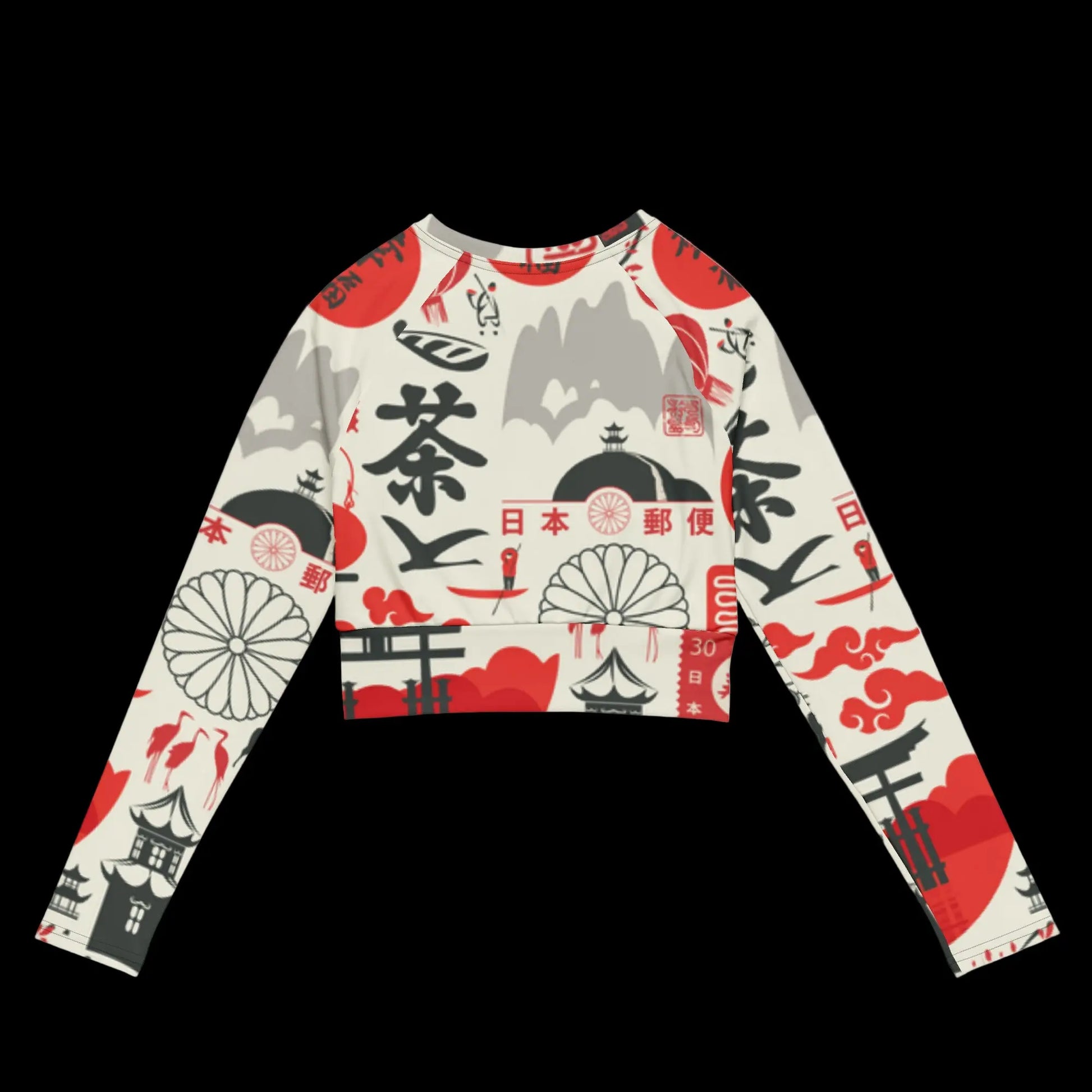 Recycled long-sleeve crop top-LifessentialsLLC.com