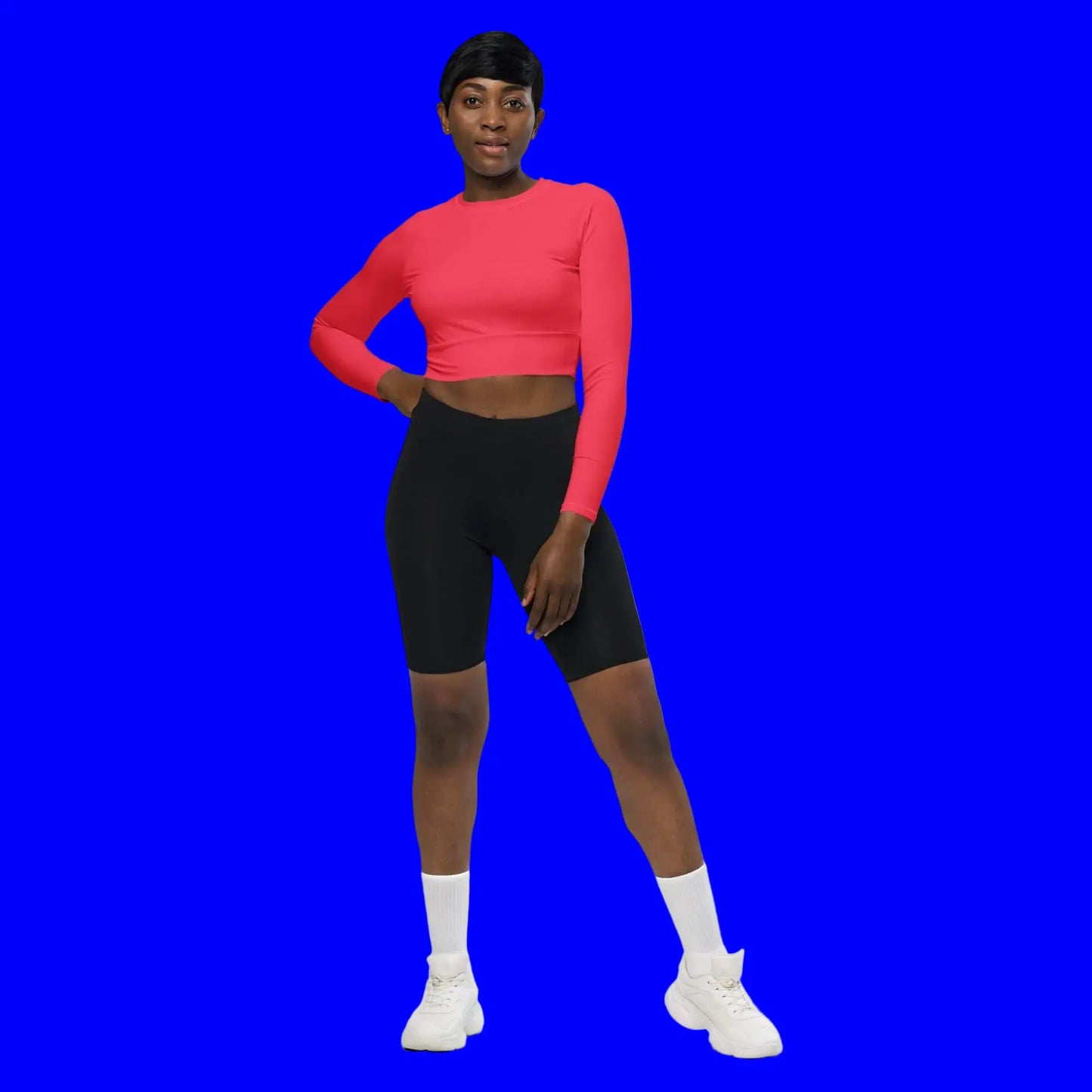 Recycled long-sleeve crop top-LifessentialsLLC.com
