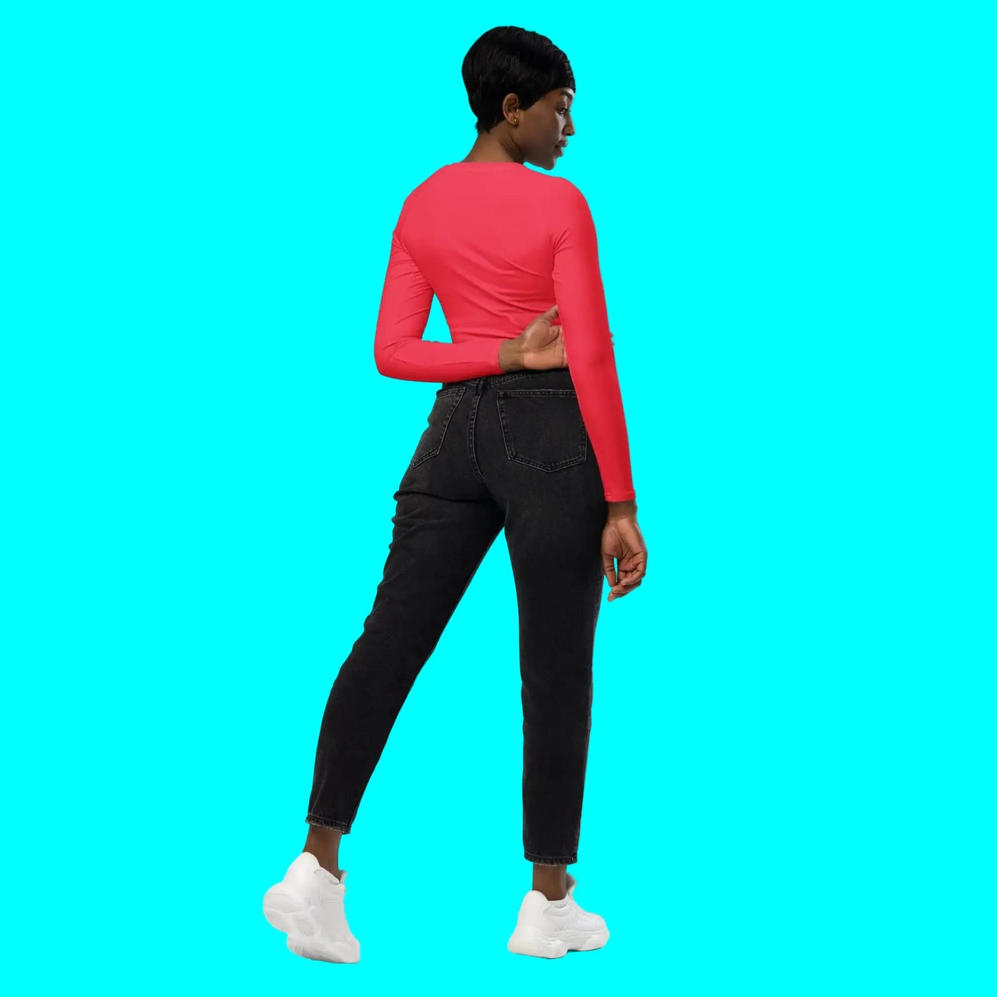 Recycled long-sleeve crop top-LifessentialsLLC.com