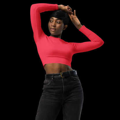 Recycled long-sleeve crop top-LifessentialsLLC.com