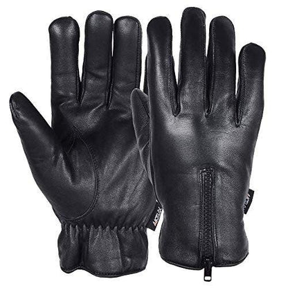 Men's Warm Winter Genuine Leather Driving Gloves