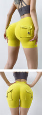 Internet Celebrity Nude Feel Pocket Shorts Yoga Pants-LifessentialsLLC.com