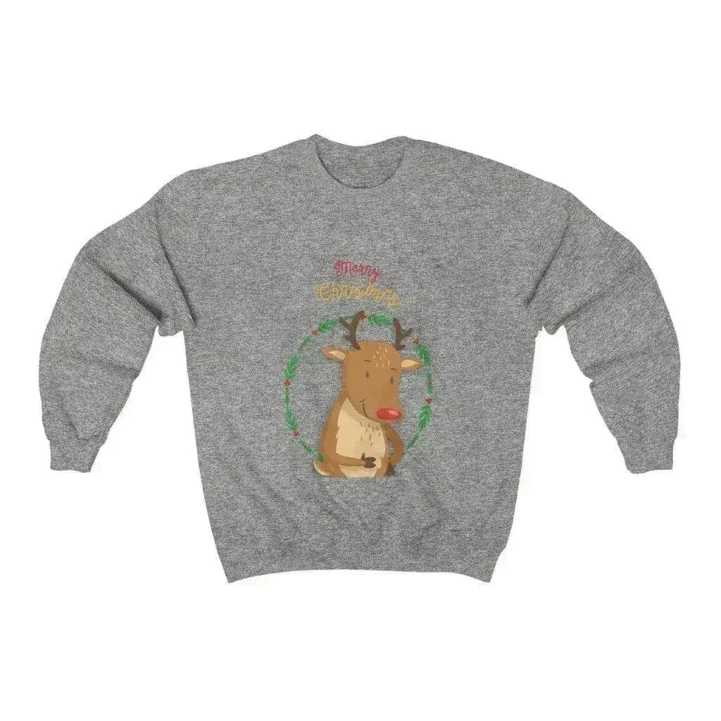 Reindeer Christmas Sweatshirt - Cozy Holiday Sweater | Femstylo