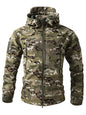 Camouflage jacket on a beige background