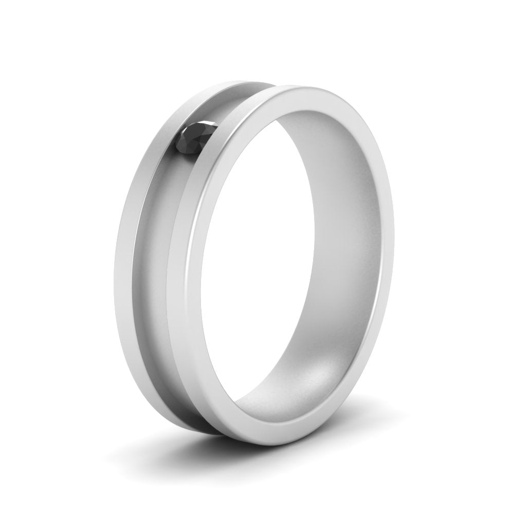 Single Stone Mens Promise Ring