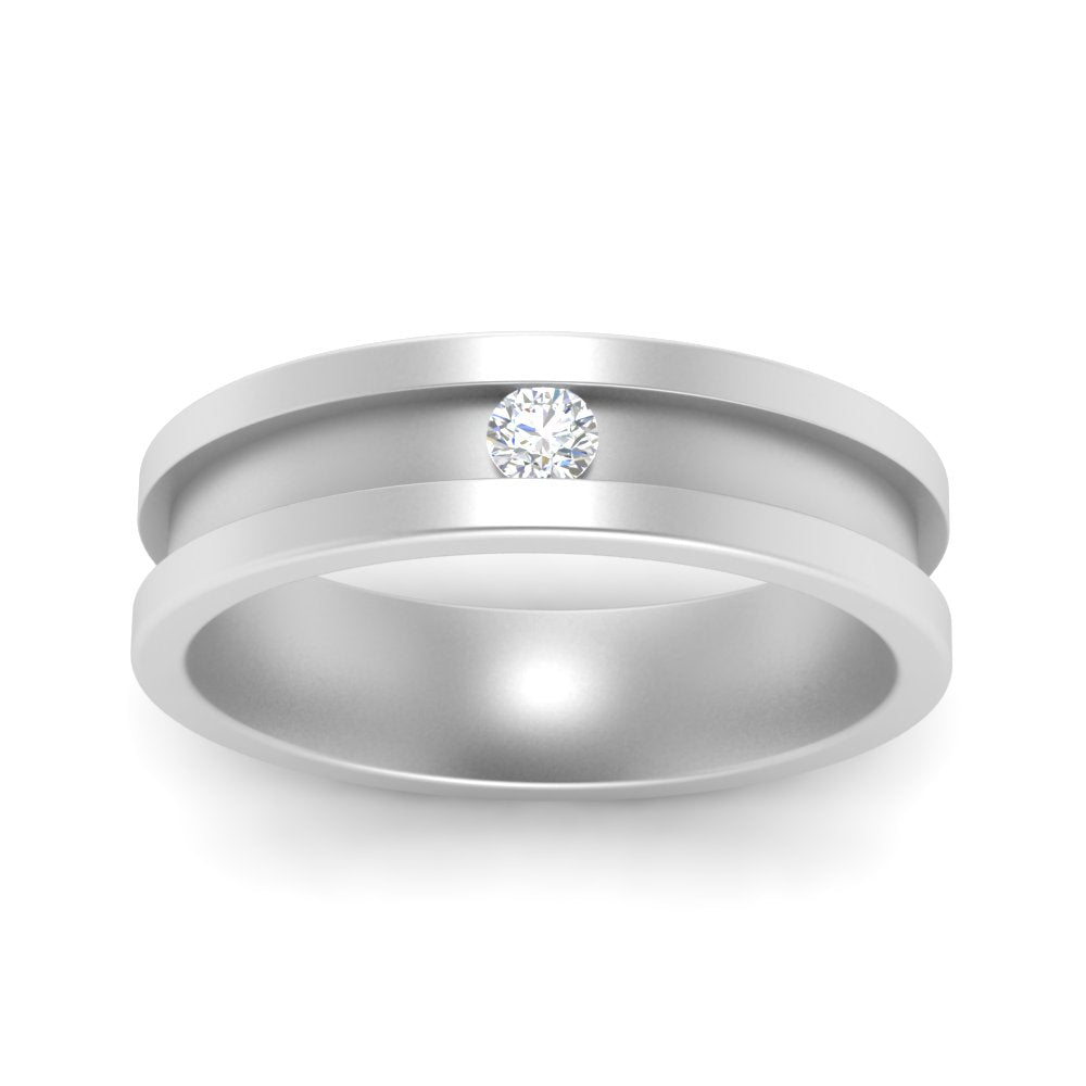 Single Stone Mens Promise Ring