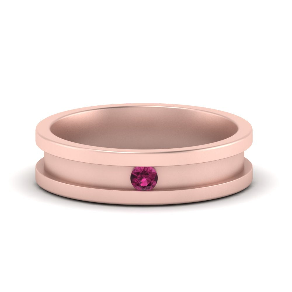 Single Stone Mens Promise Ring