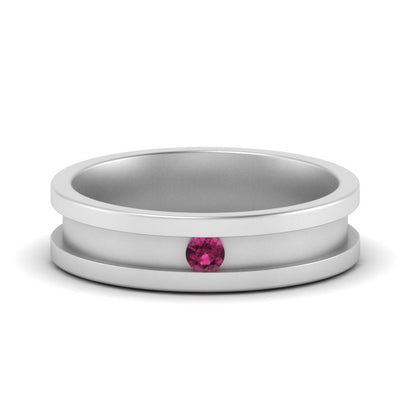Single Stone Mens Promise Ring