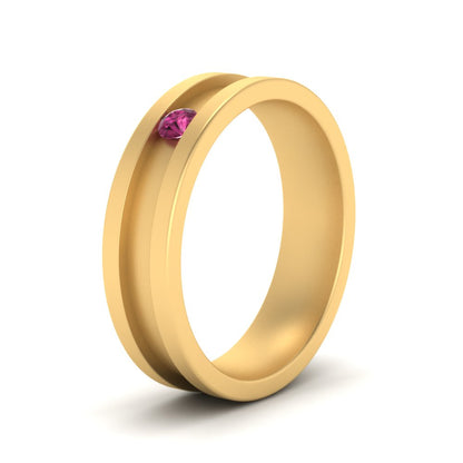 Single Stone Mens Promise Ring