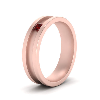 Single Stone Mens Promise Ring