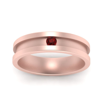 Single Stone Mens Promise Ring
