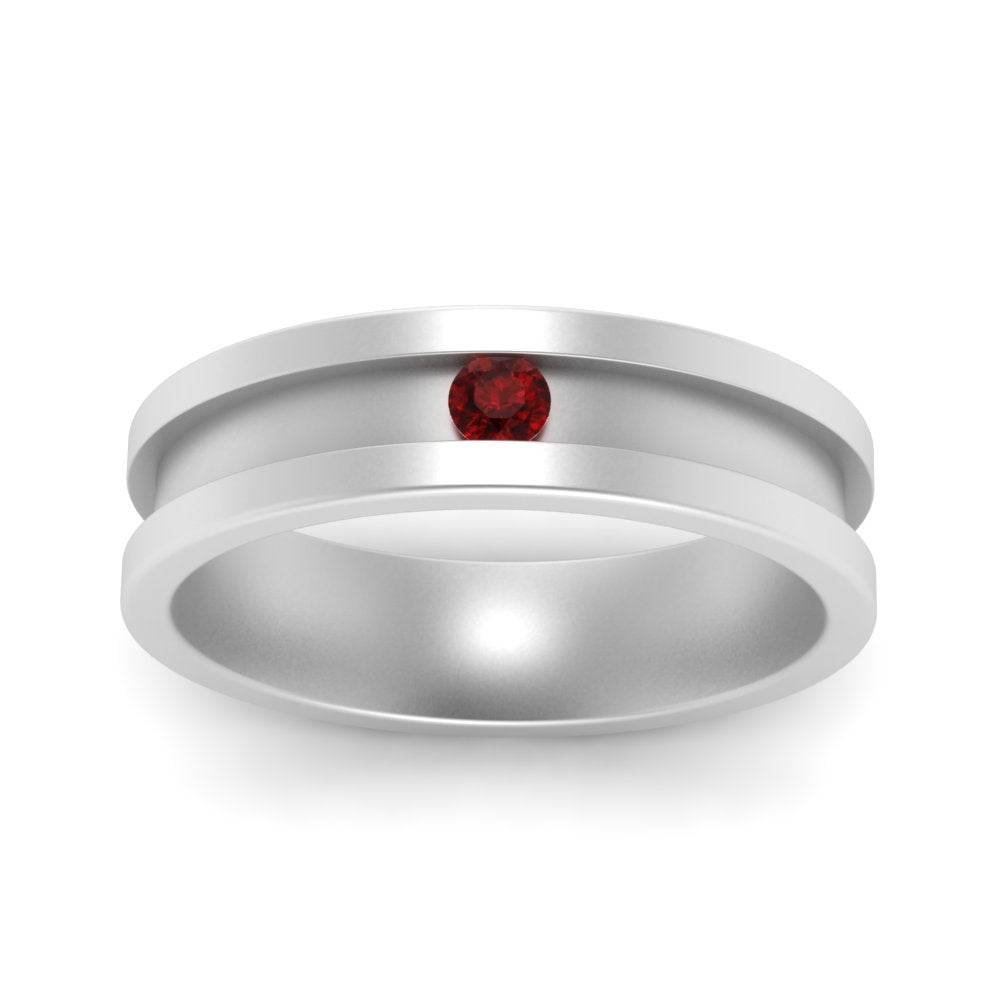 Single Stone Mens Promise Ring