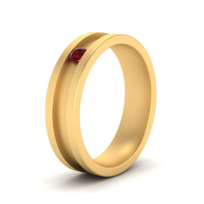 Single Stone Mens Promise Ring
