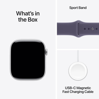 Apple Watch Series 11 [GPS 42mm] Smartwatch with Jet Black Aluminum Case with Black Sport Band - S/M. Sleep Score, Fitness Tracker, Health Monitoring, Always-On Display, Water Resistant