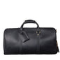 Full Grain Leather Duffle Bag with Shoe Compartment, Vintage Men's Weekender Travel Bag
