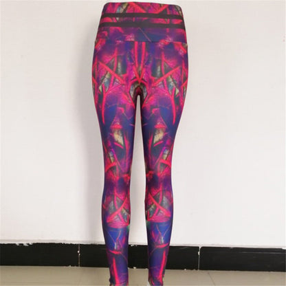 Leaf print fitness yoga pants-LifessentialsLLC.com