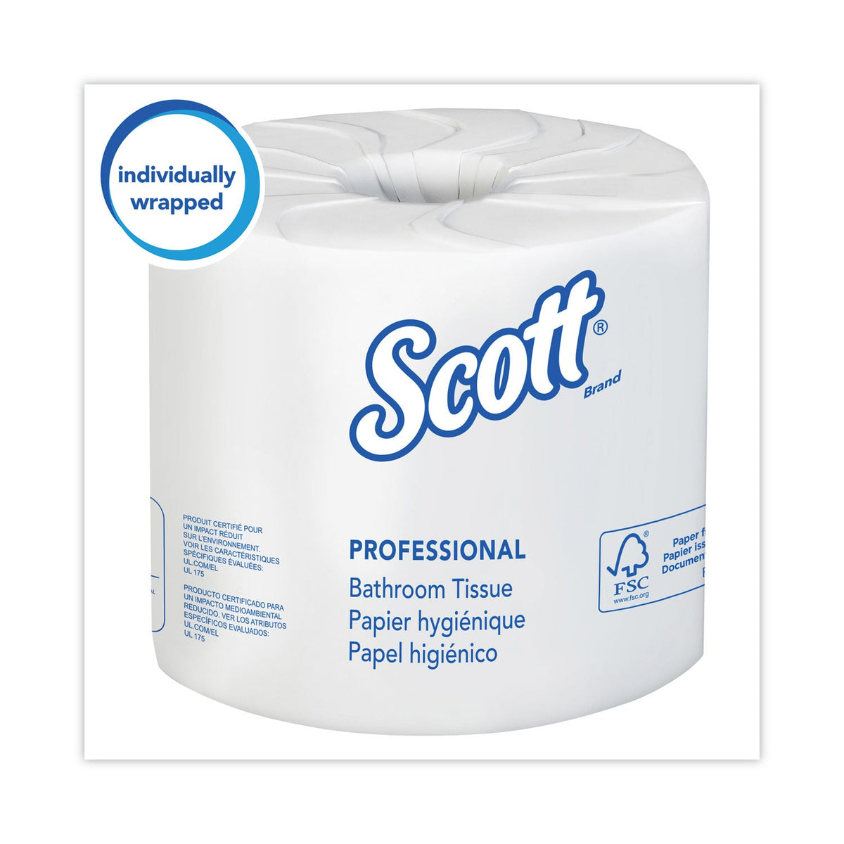 Scott Essential 100% Recycled Fiber SRB Bathroom Tissue, Septic Safe, 2-Ply, White, 506 Sheets/Roll, 80 Rolls/Carton