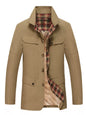 Men's Plus Size Casual Plaid Lined Warm Jacket