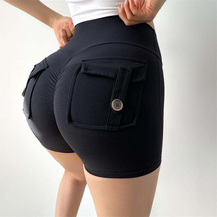 Internet Celebrity Nude Feel Pocket Shorts Yoga Pants-LifessentialsLLC.com