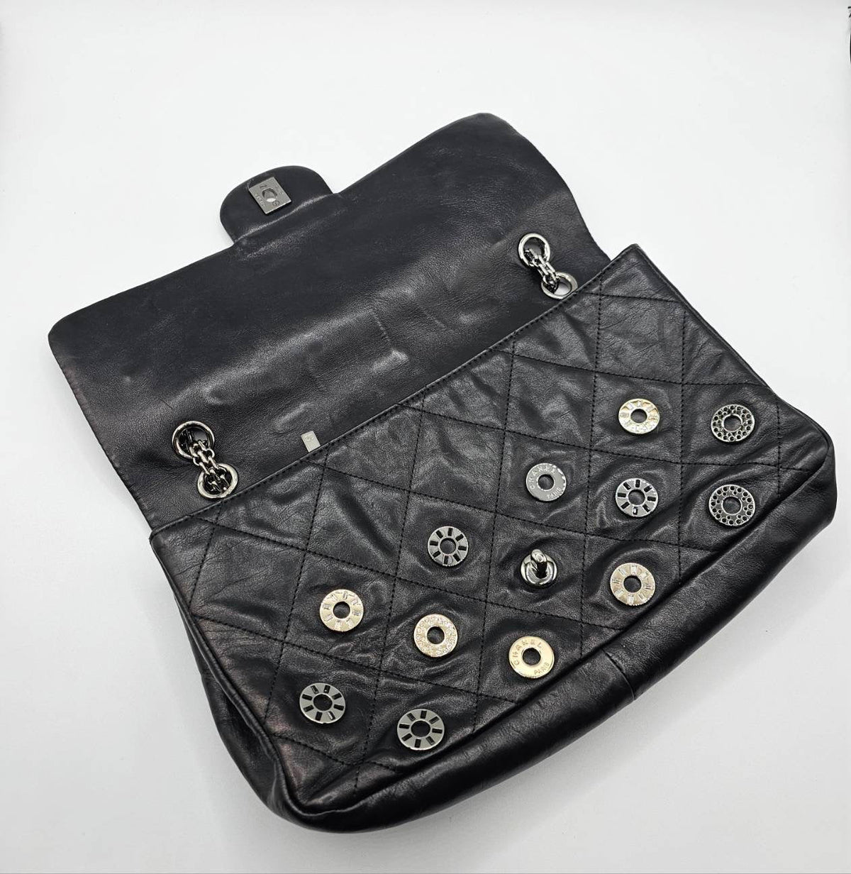 Chanel Star Attitude Flap Bag Grommet Embellished Quilted Leather Large