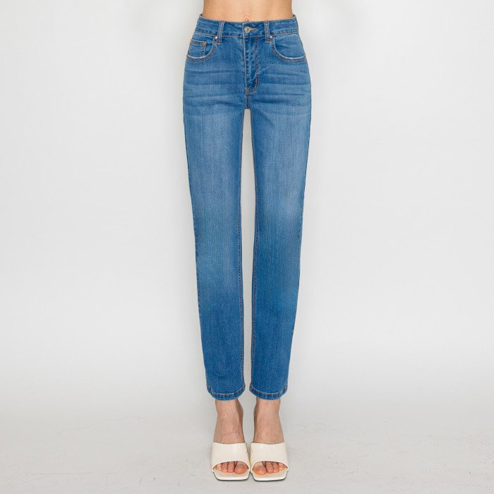 Wax Jeans - Women's Basic Straight Denim Jeans - 90365
