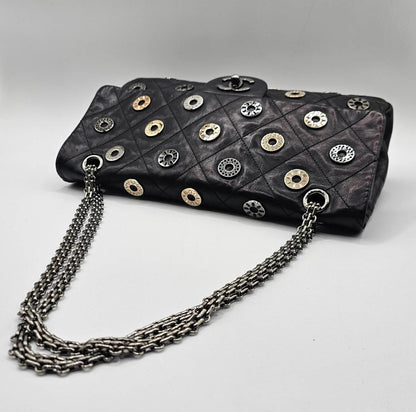 Chanel Star Attitude Flap Bag Grommet Embellished Quilted Leather Large
